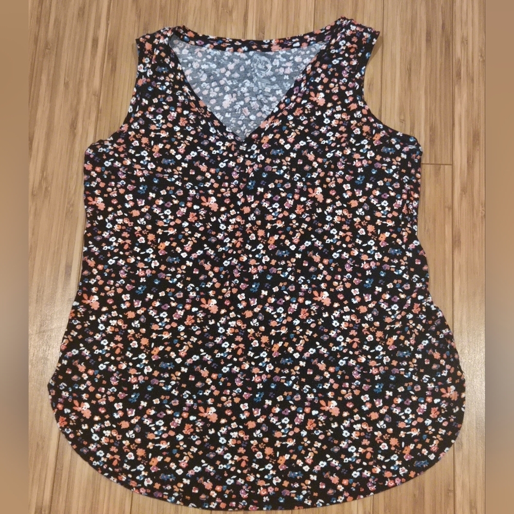 Maurices 24/7 Comfort Apparel Floral Tank Top